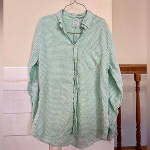 Men's Green Gingham Shirt